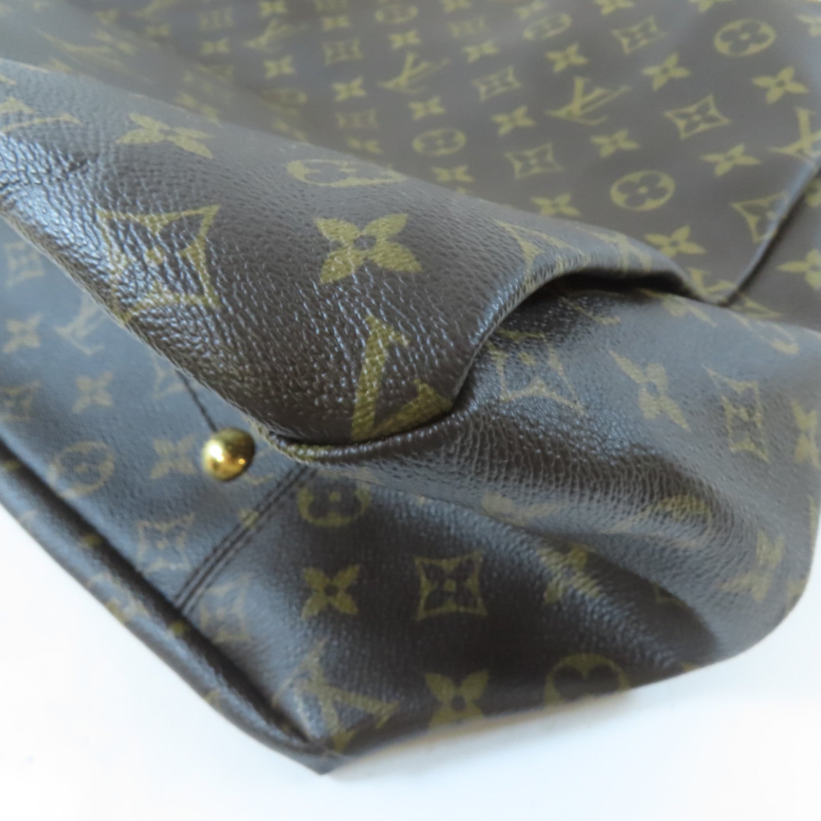 LOUIS VUITTON Monogram Artsy GM金扣肩背袋啡色