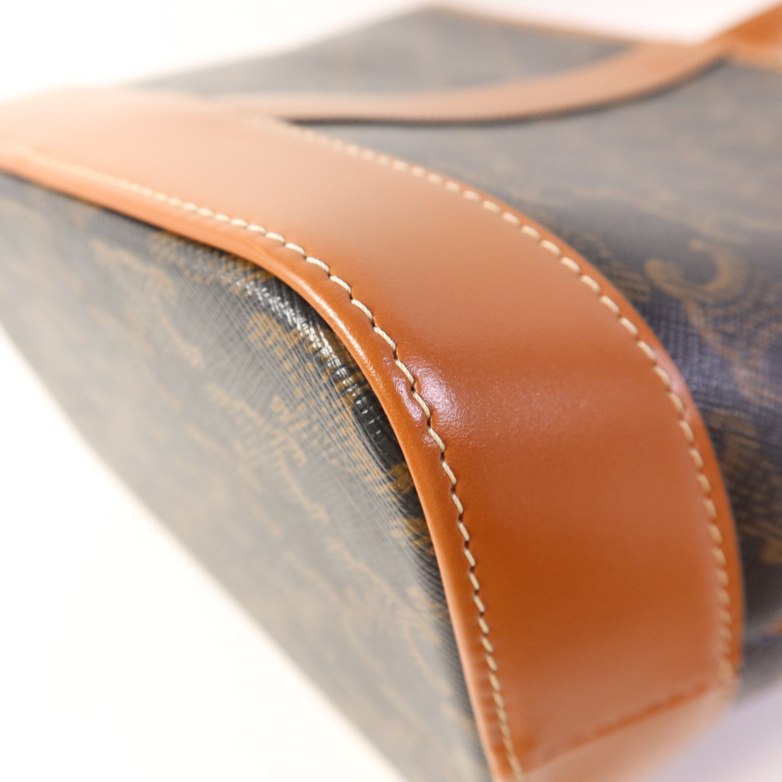 CELINE 塗層帆布Small Bucket金扣肩背袋