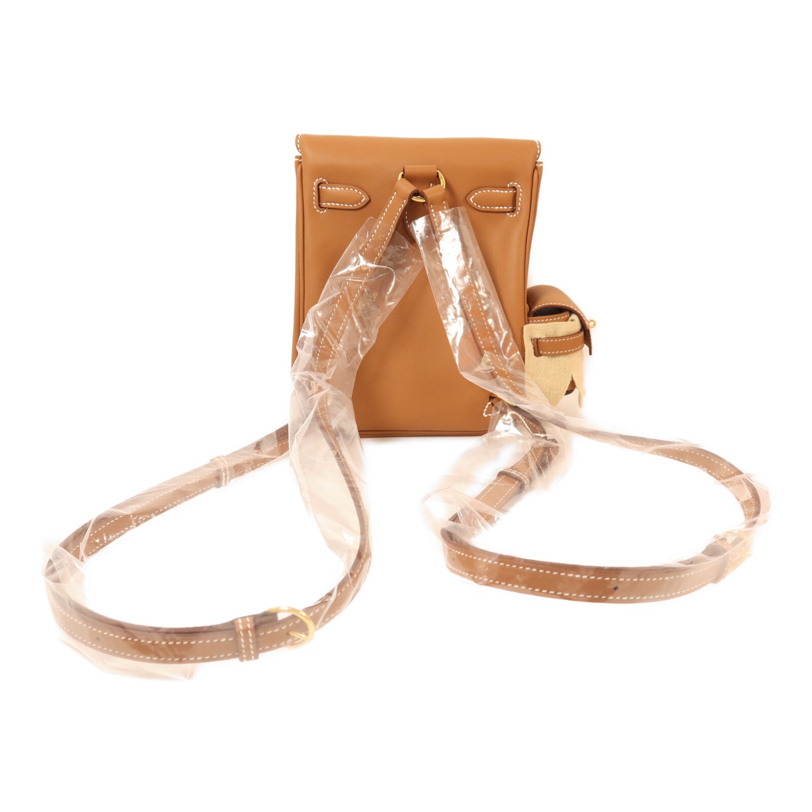 HERMES 【激減優惠】Swift皮革Kelly Jump金扣背包Gold