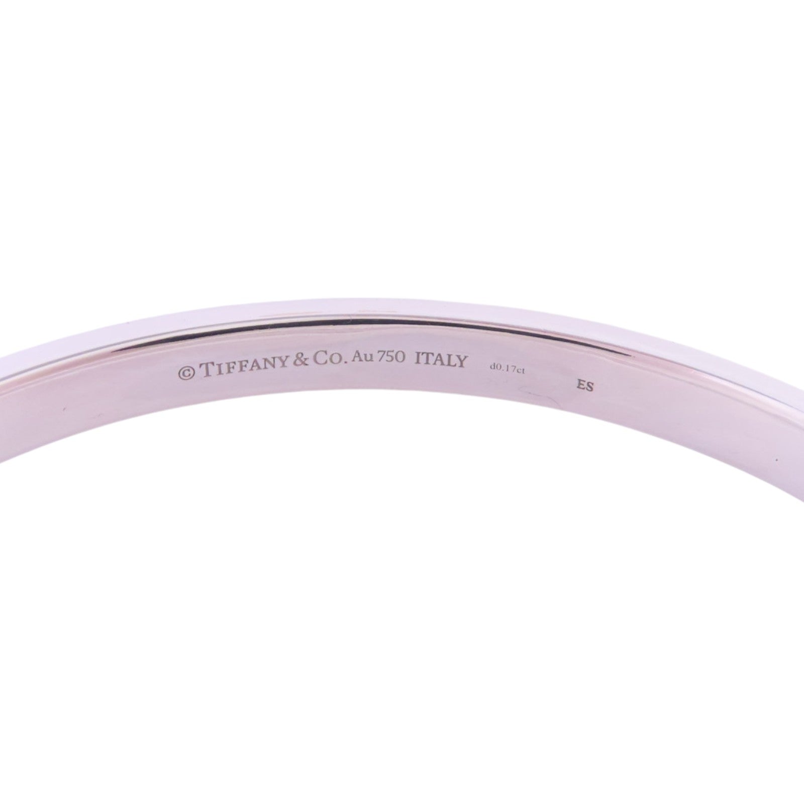 TIFFANY¡®CO Diamond Hinged Bangle Bracelet 18K White Gold