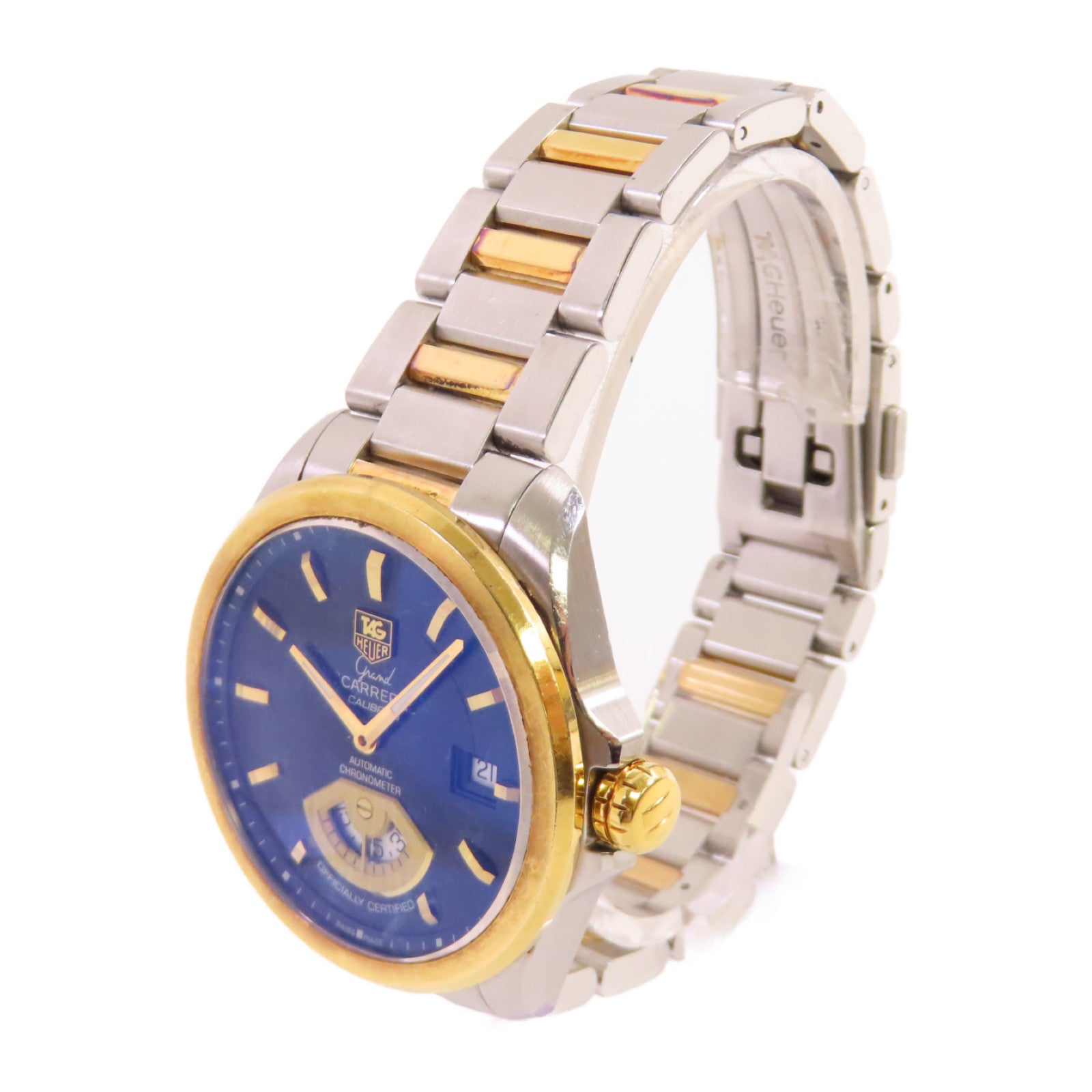 TAG HEUER Grand Carrera Watch不鏽鋼/18K黃金自動機芯手錶