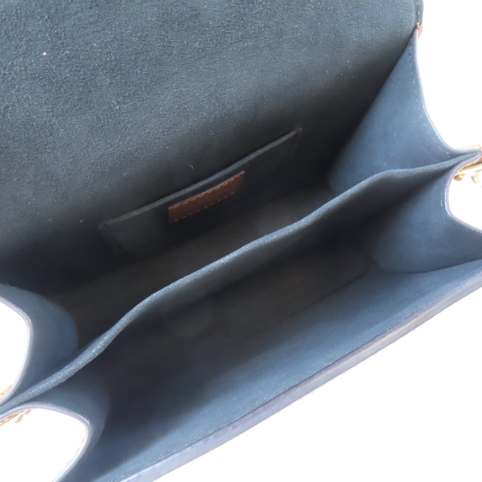 LOUIS VUITTON 牛皮皮革Dauphine金扣肩背袋啡色/白色/紫色