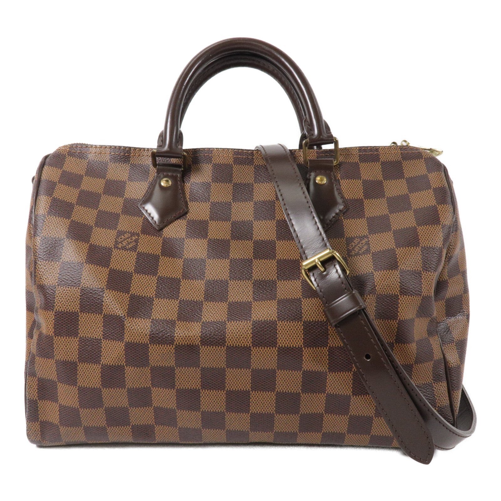 LOUIS VUITTON Damier Speedy Bandouliere 30手挽肩背兩用袋