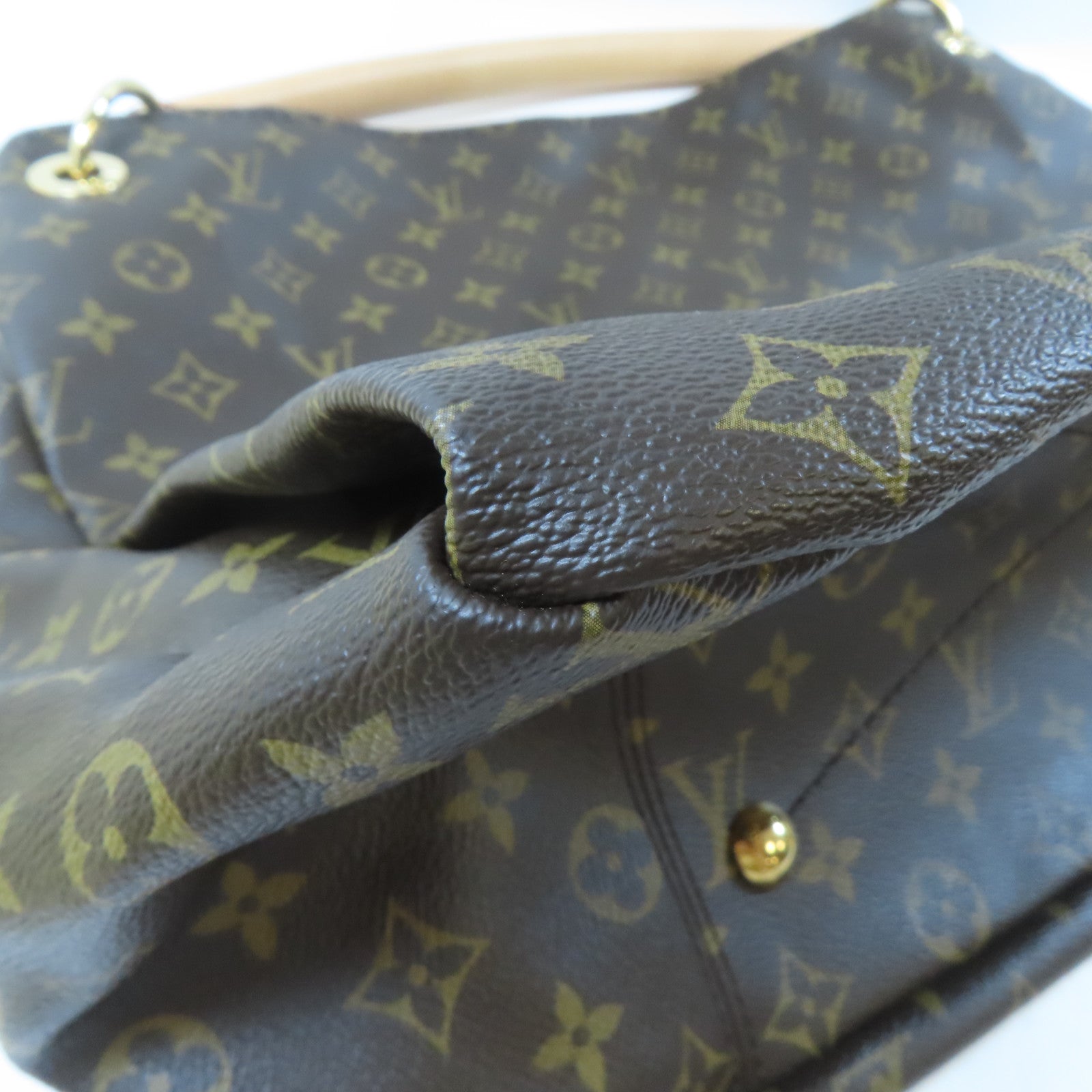 LOUIS VUITTON Monogram Artsy GM金扣肩背袋啡色