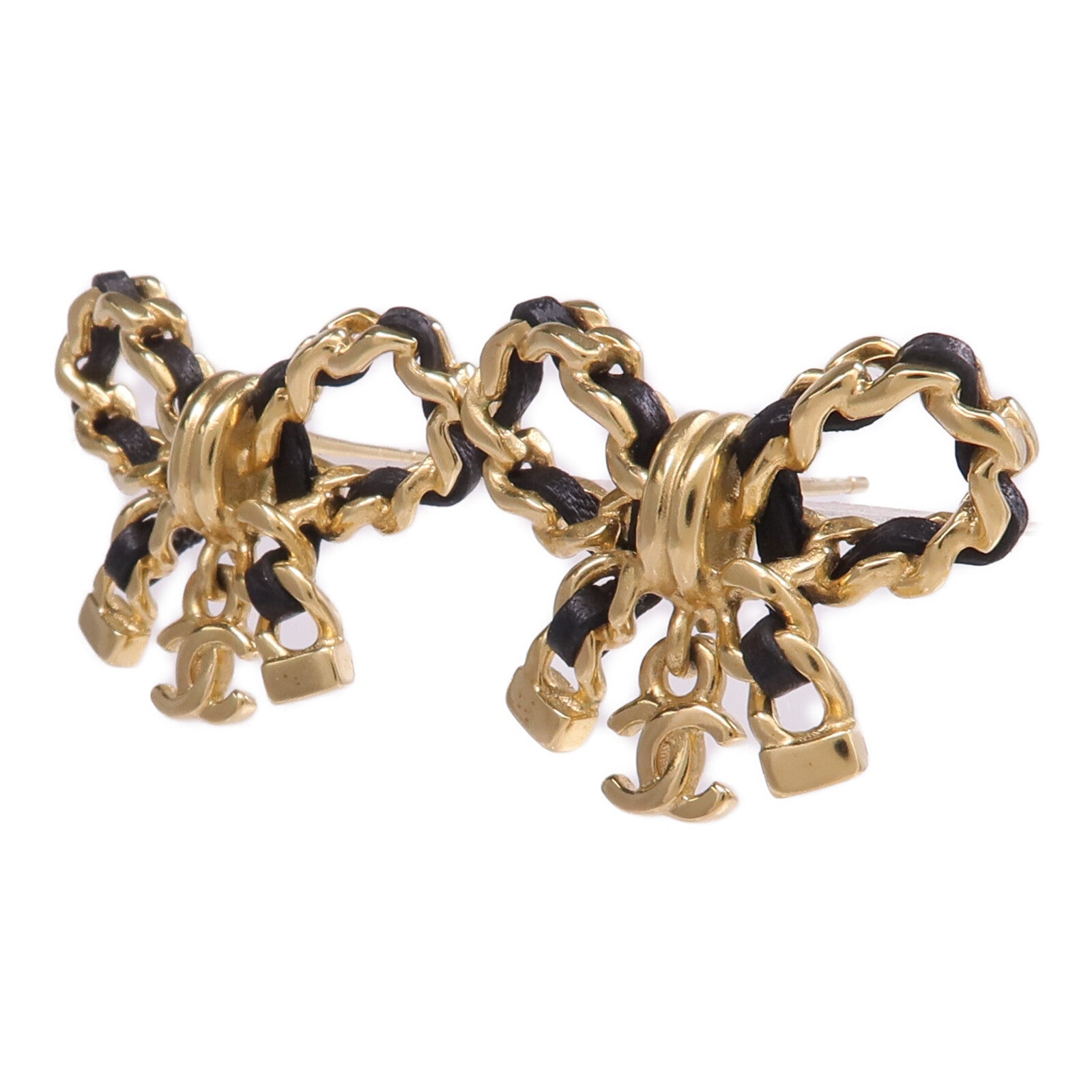 CHANEL 金屬/皮革Earrings耳環