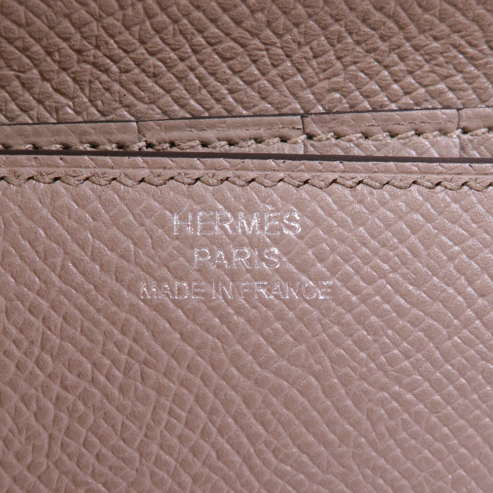 HERMES Epsom皮革Clic Wallet銀扣錢包Etoupe