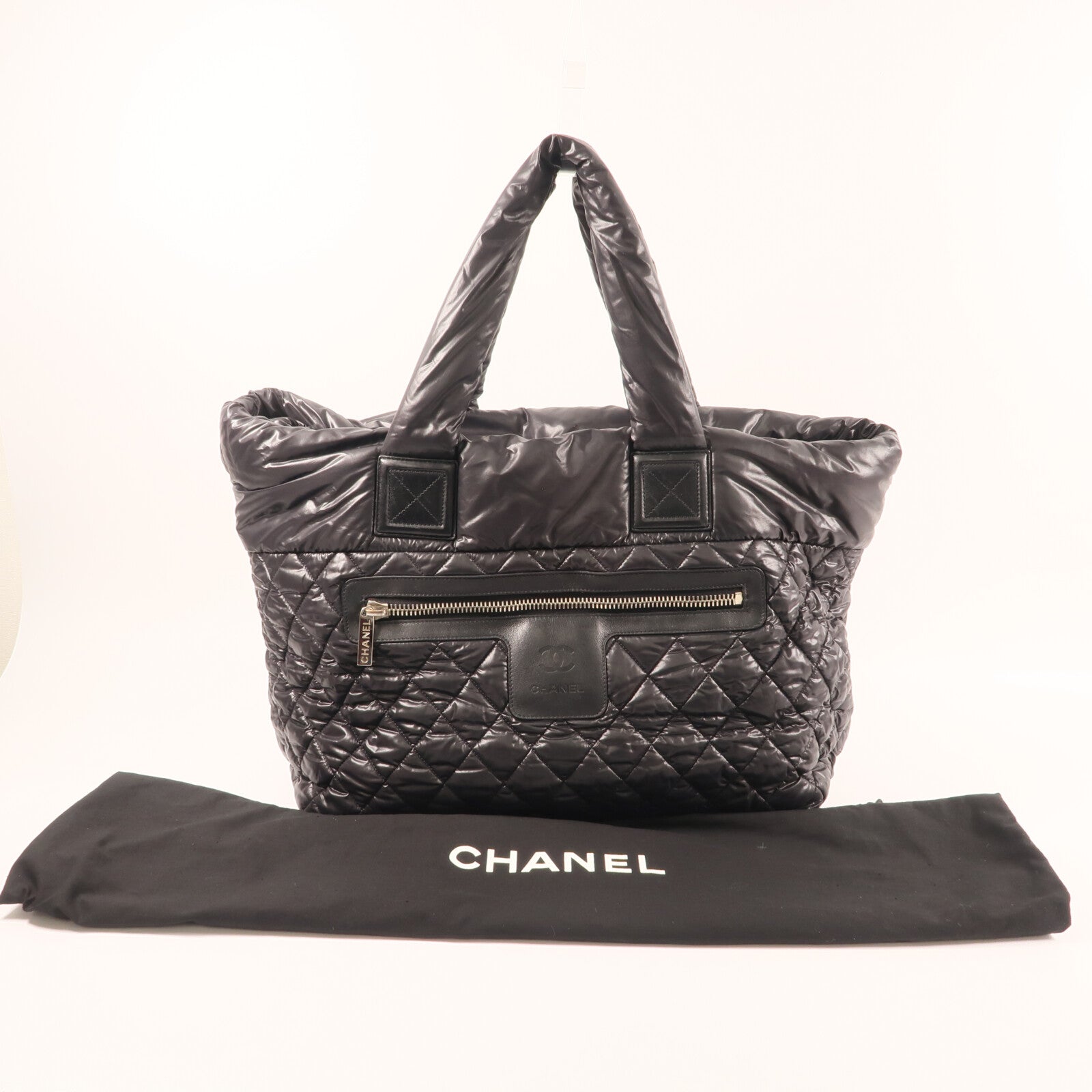 CHANEL 【激減優惠】尼龍Coco Cocoon Tote Bag銀扣手挽袋