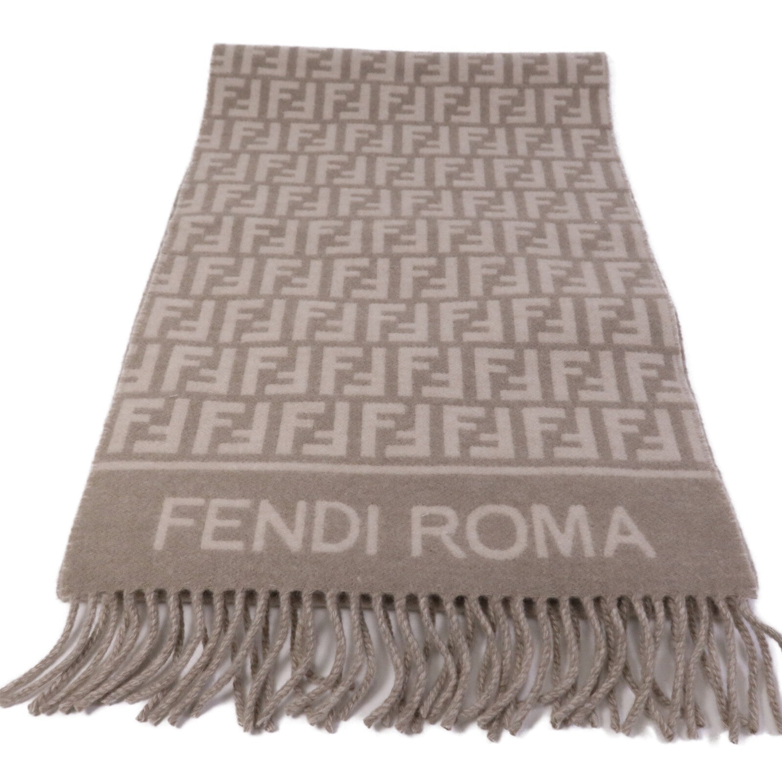 FENDI 羊毛FF Roma頸巾