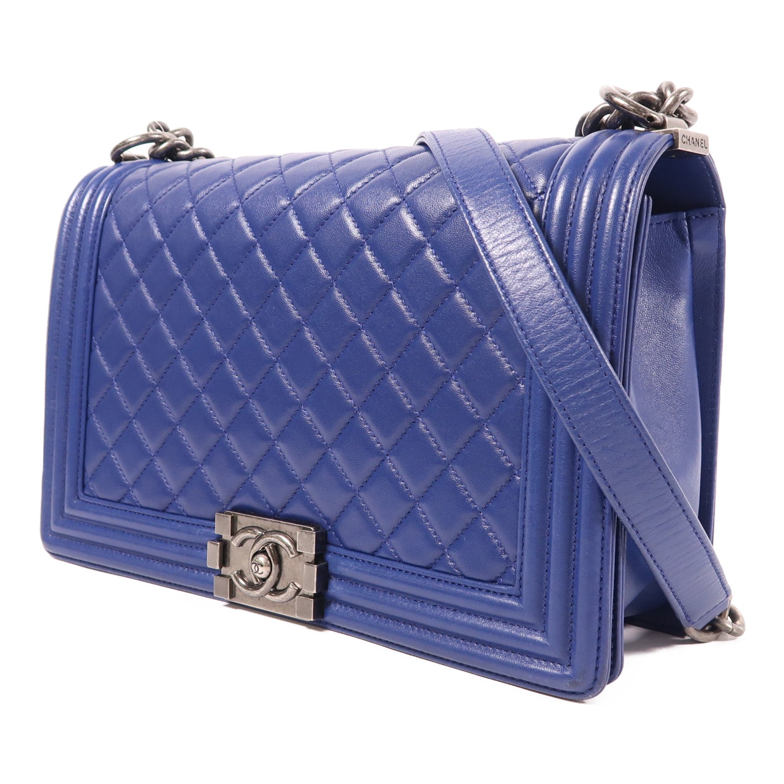 CHANEL 【激減優惠】羊皮皮革Boy 28鏈帶肩背袋