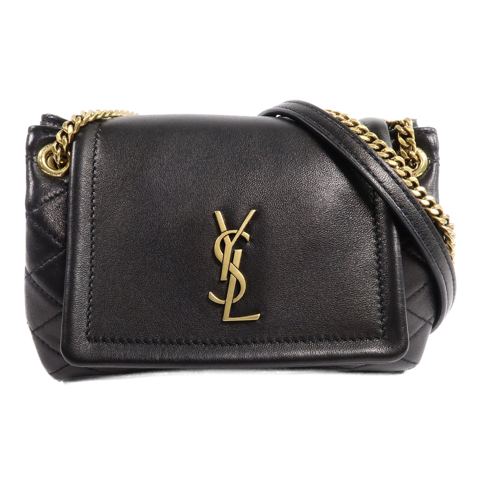 YVES SAINT LAURENT 羊皮皮革Nolita Mini鏈帶肩背袋