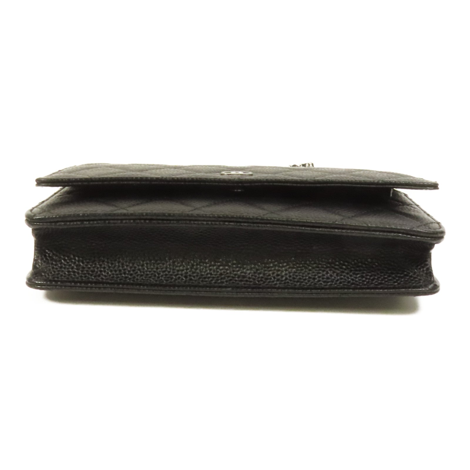 CHANEL 牛皮皮革WOC Wallet On Chain銀扣鏈帶肩背袋