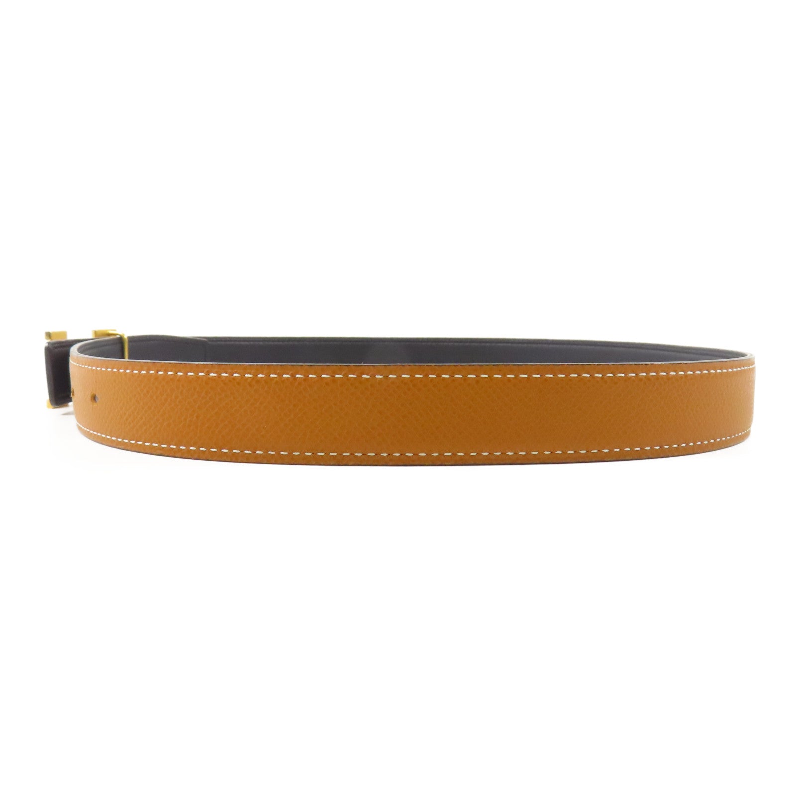 HERMES Epsom皮革H Belt金扣皮帶Gold