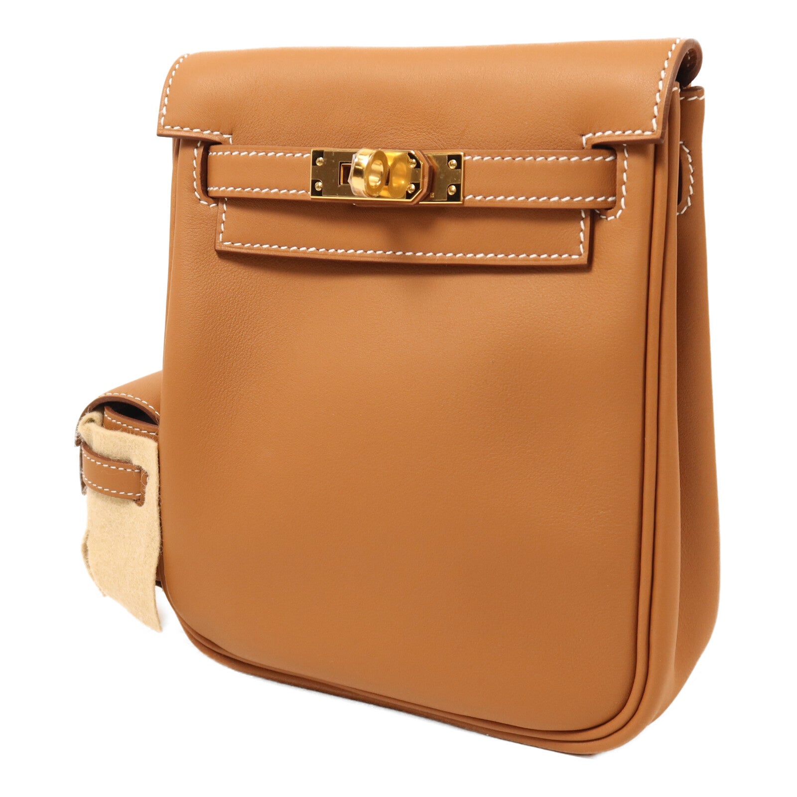 HERMES 【激減優惠】Swift皮革Kelly Jump金扣背包Gold