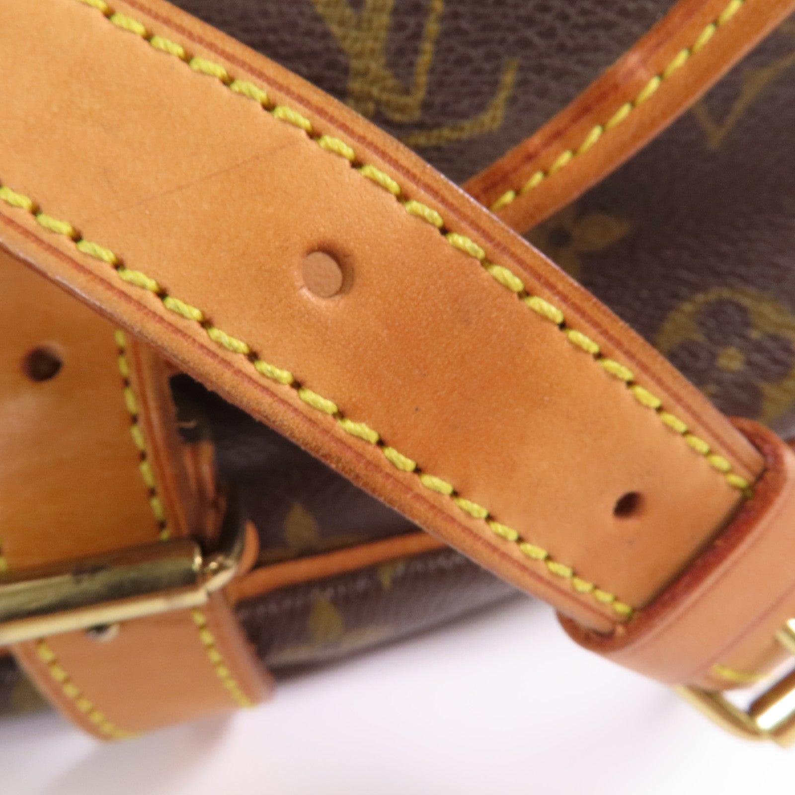 LOUIS VUITTON Monogram Saumur 30金扣肩背袋棕色