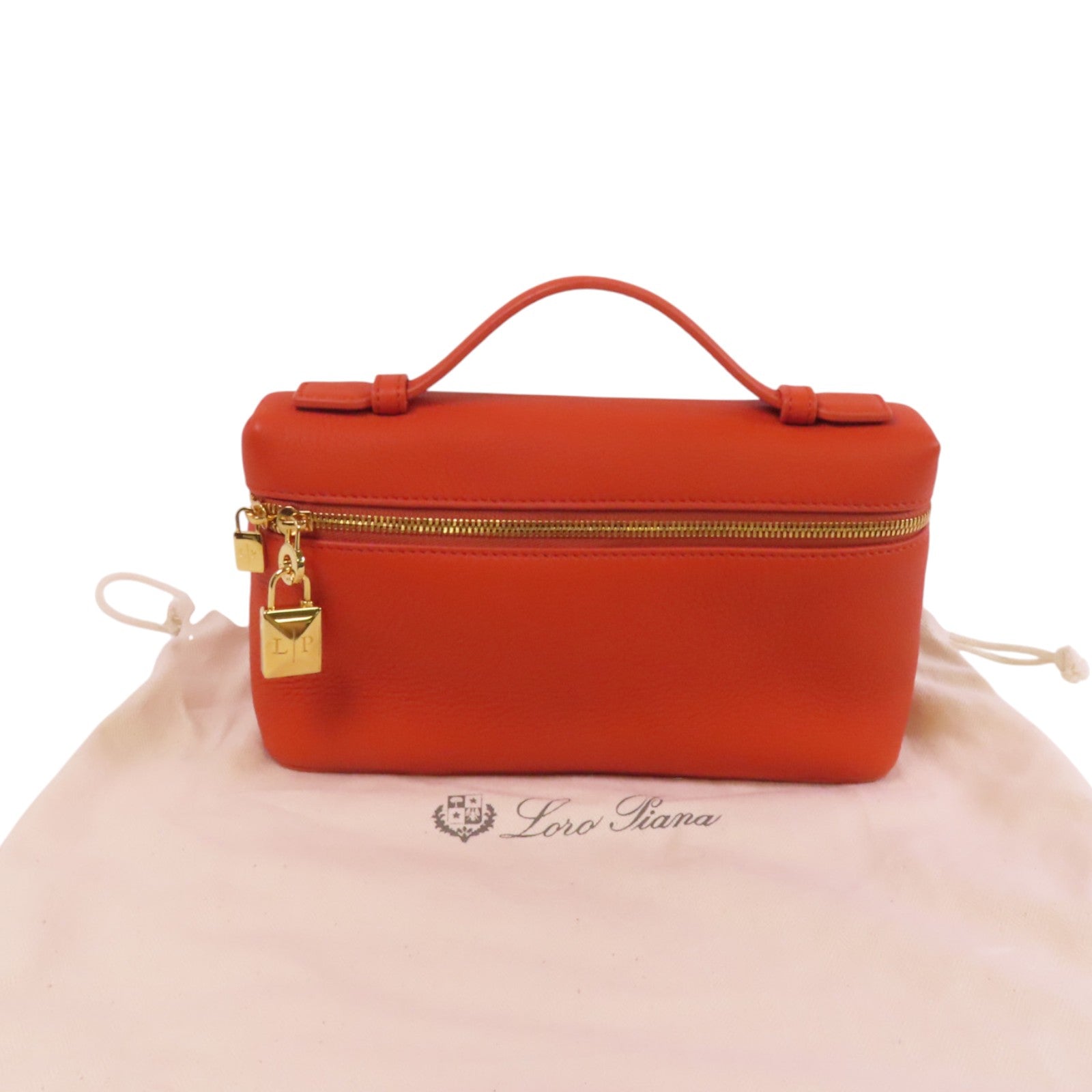 Loro Piana 牛皮皮革Extra Clutch L19金扣手挽袋