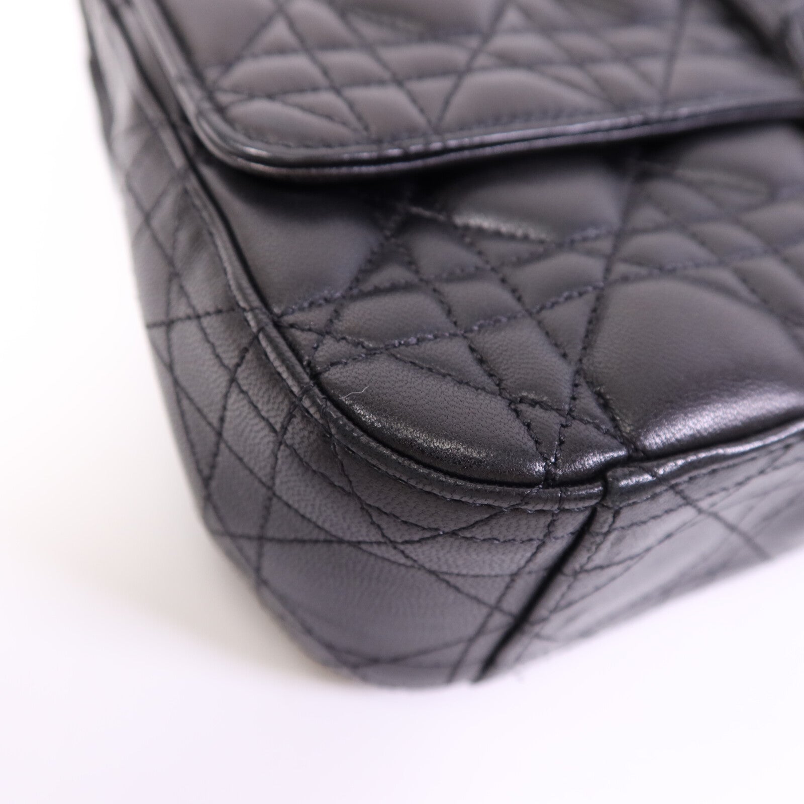 Dior 羊皮皮革Miss Dior銀扣鏈帶肩背袋