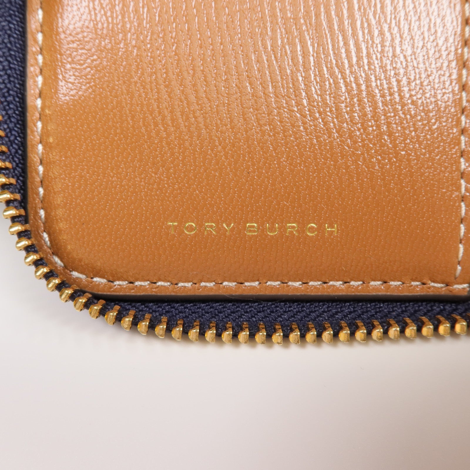 Tory Burch 牛皮皮革Zipper Long Wallet金扣長錢包