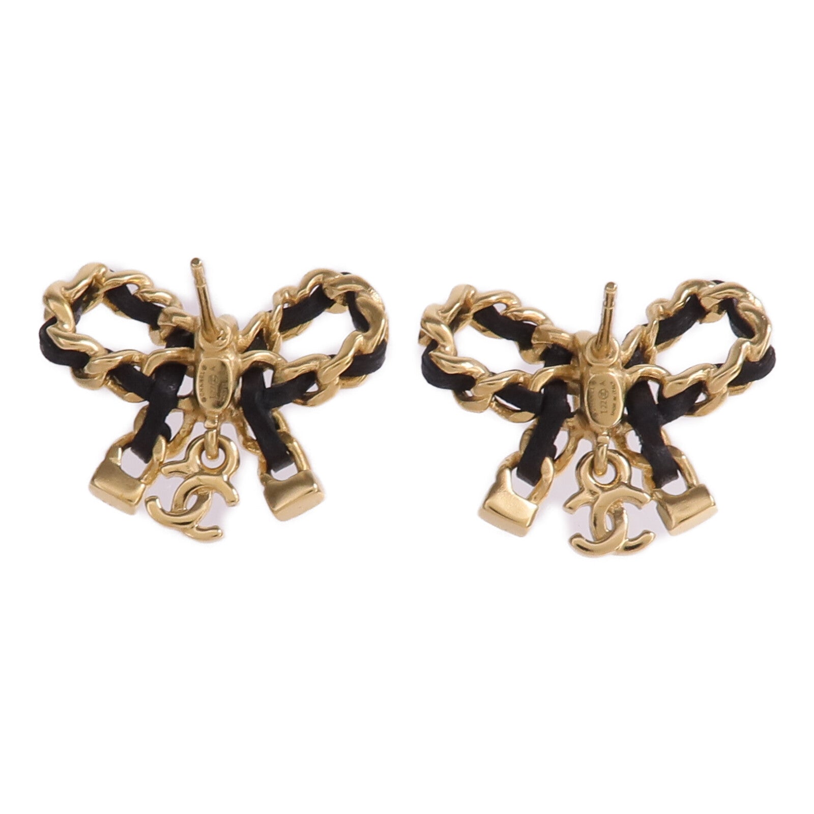 CHANEL 金屬/皮革Earrings耳環