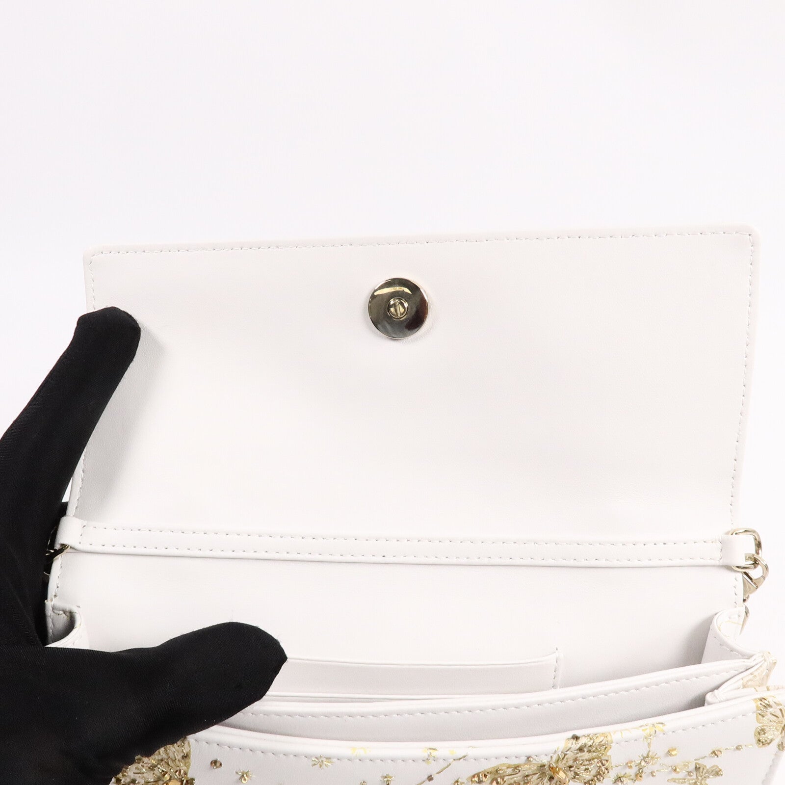 Dior 牛皮皮革Mini Miss Dior鏈帶手挽肩背兩用袋