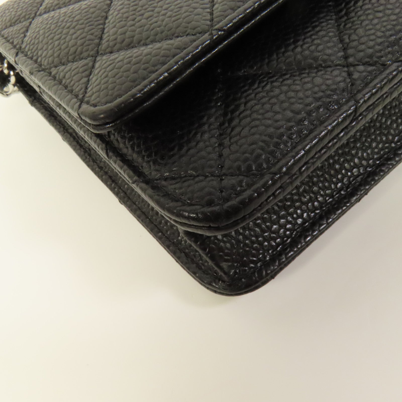 CHANEL 牛皮皮革WOC Wallet On Chain銀扣鏈帶肩背袋