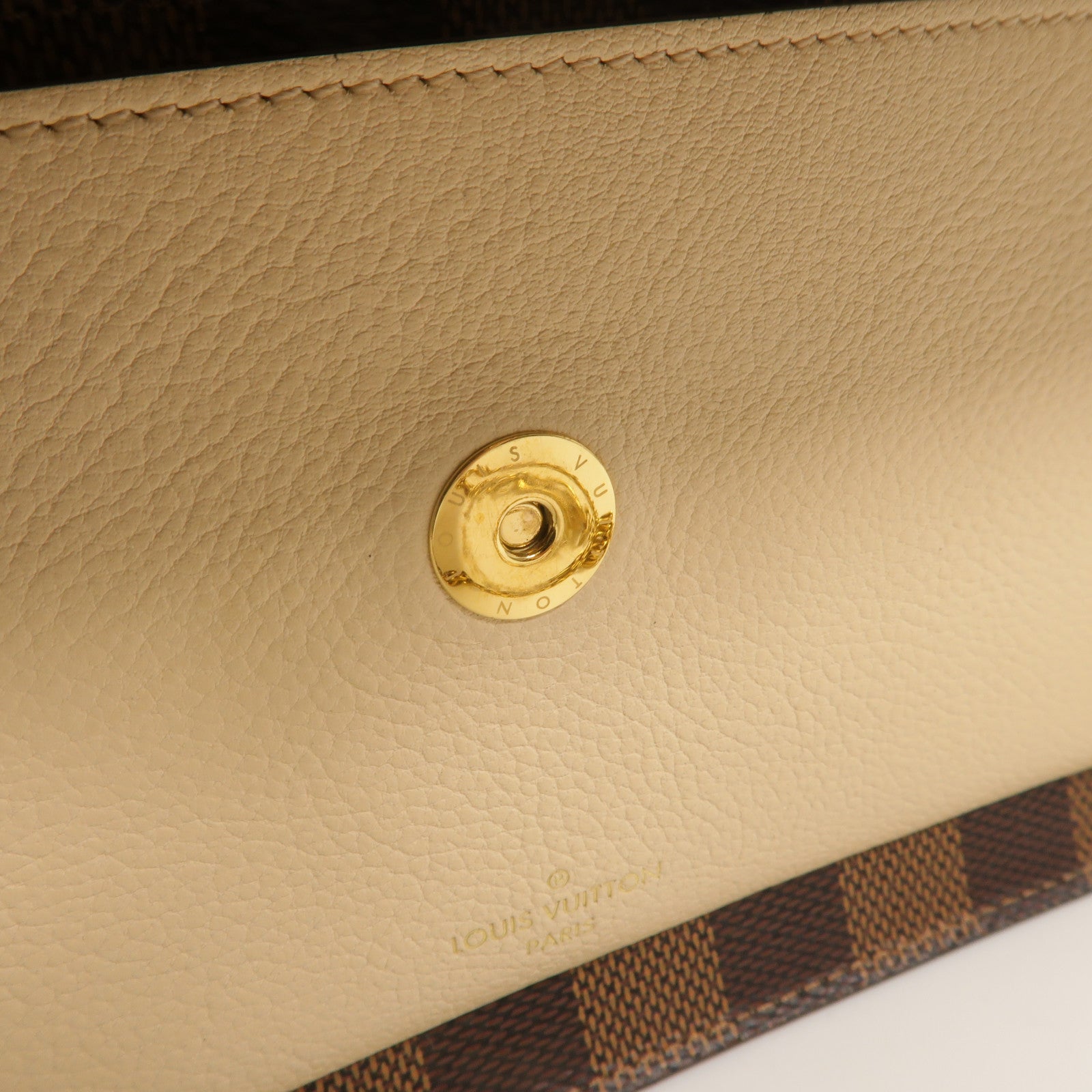 LOUIS VUITTON Damier Vavin Chain Wallet金扣鏈帶肩背袋