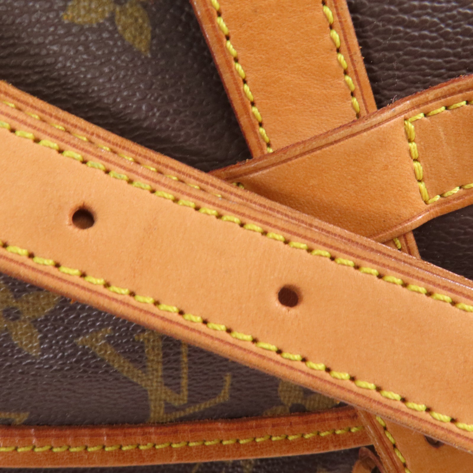 LOUIS VUITTON Monogram Saumur 30金扣肩背袋棕色