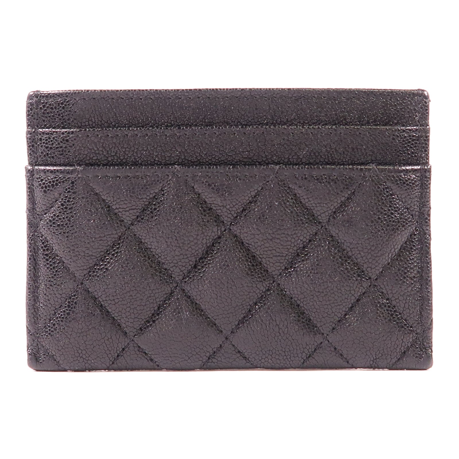CHANEL 牛皮皮革Card Case銀扣卡片套