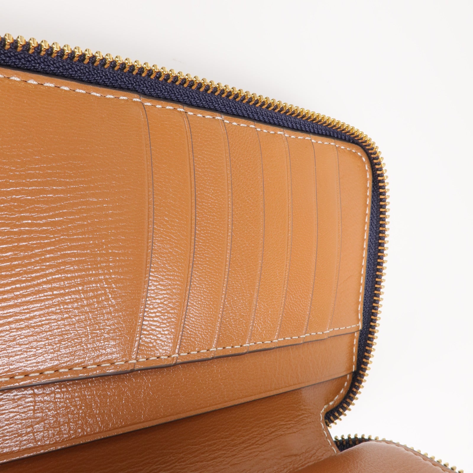 Tory Burch 牛皮皮革Zipper Long Wallet金扣長錢包