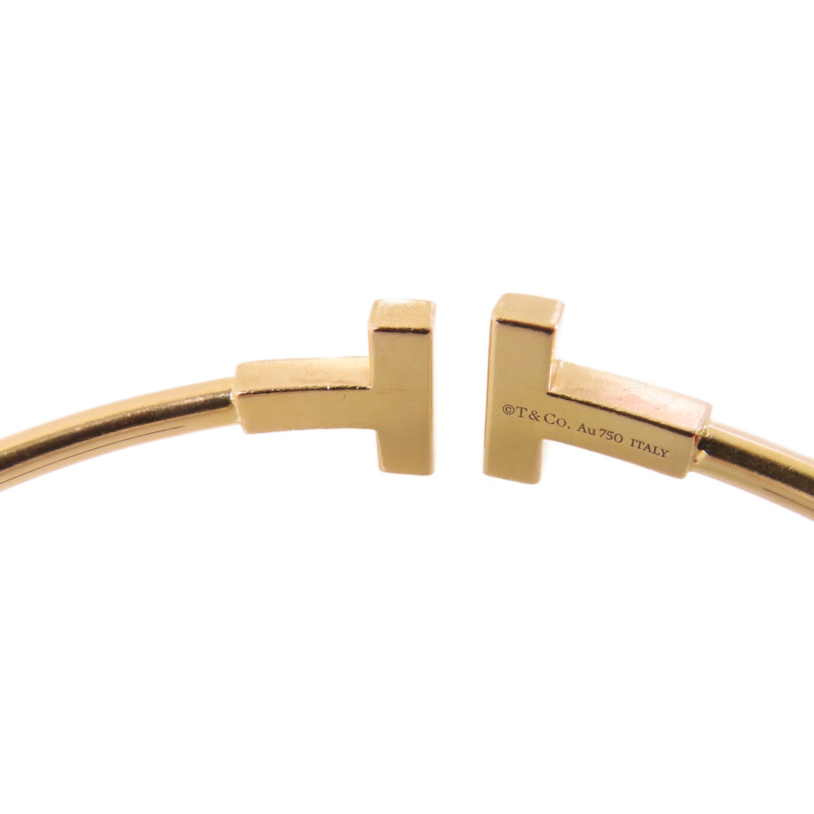 TIFFANY＆CO 18K玫瑰金/鑽石T Wire Diamond Bracelet手鏈