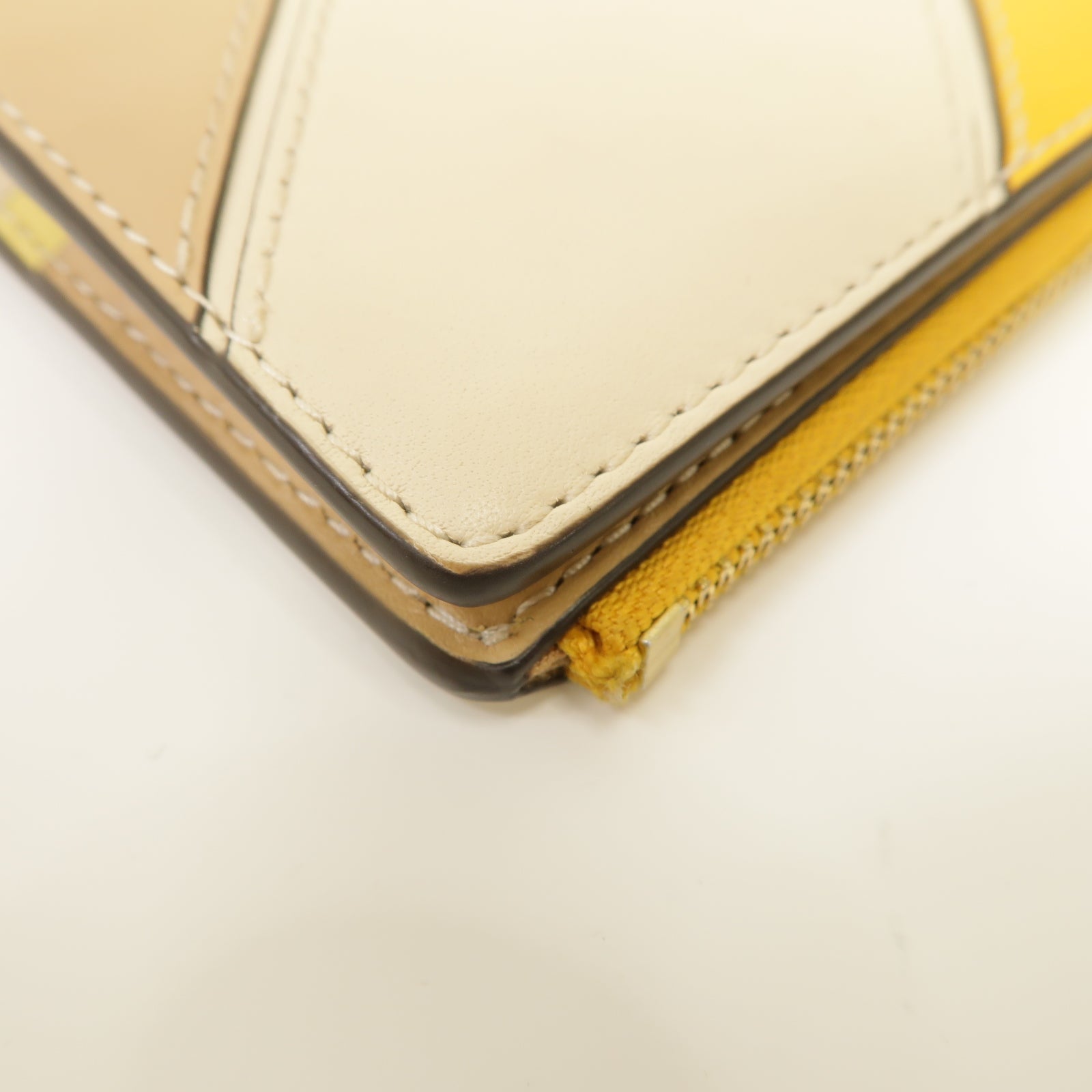 Tory Burch 【激減優惠】牛皮皮革Wallet金扣長錢包黃色