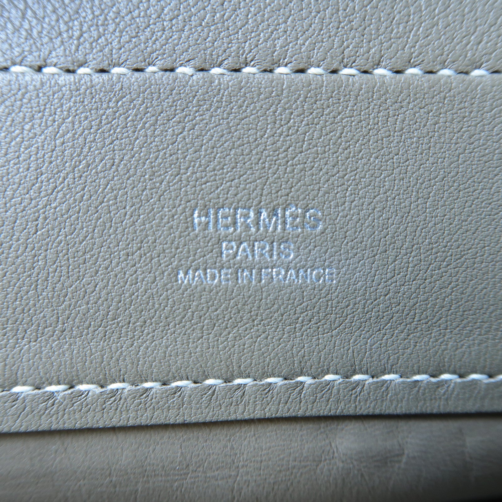 HERMES Swift皮革Aline銀扣肩背袋象灰色