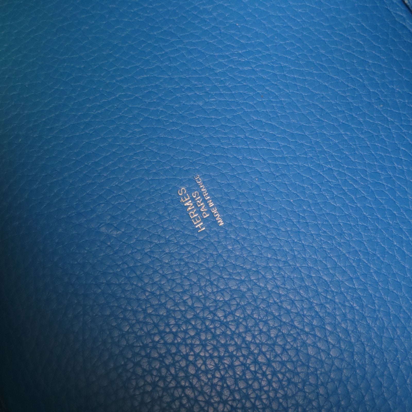 HERMES Clemence皮革Picotin MM Tote Bag銀扣手挽袋Bleu Zanzibar坦桑尼亞藍色