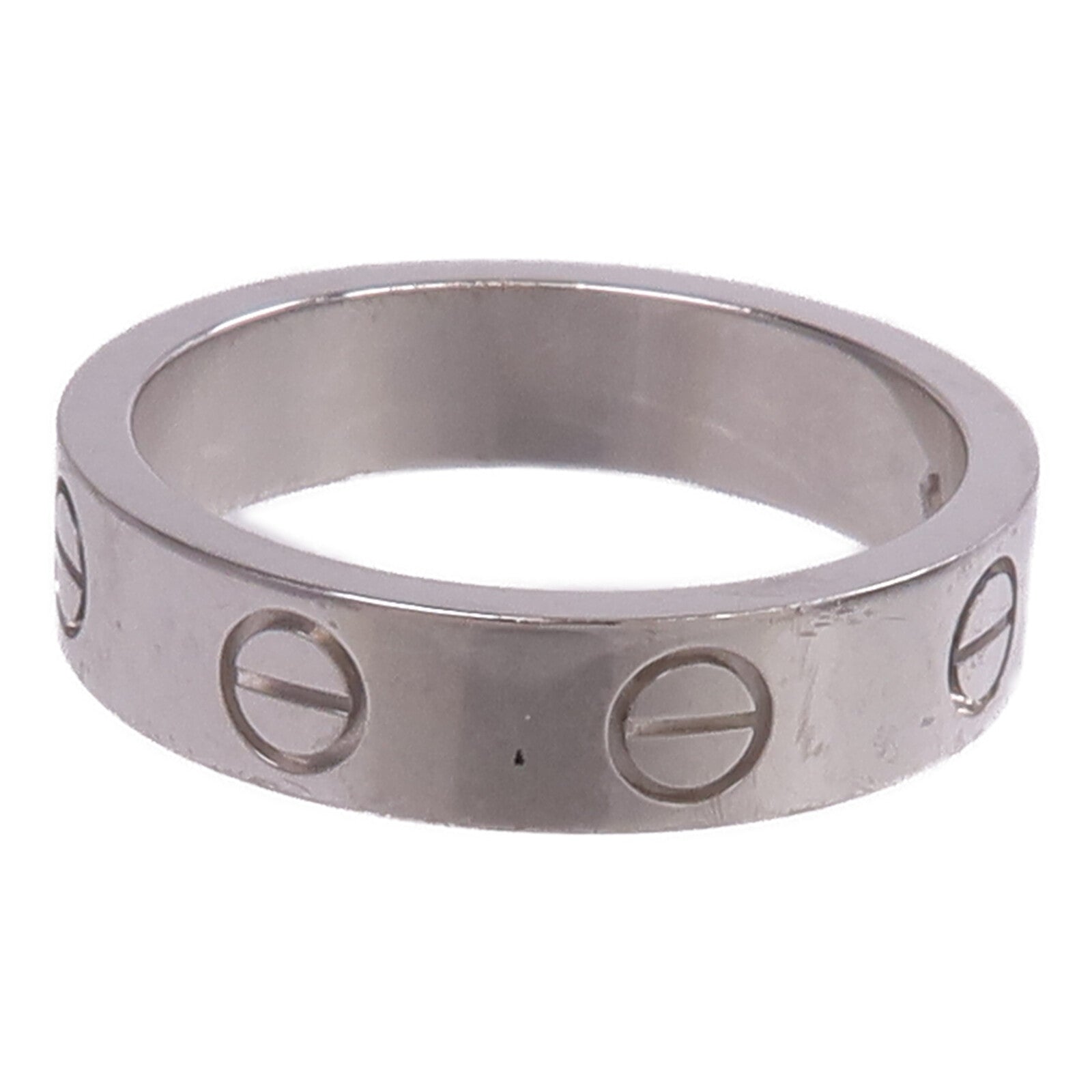 CARTIER 【激減優惠】18K白金Mini Love Ring鑽石戒指Cartier#47/US#4.25