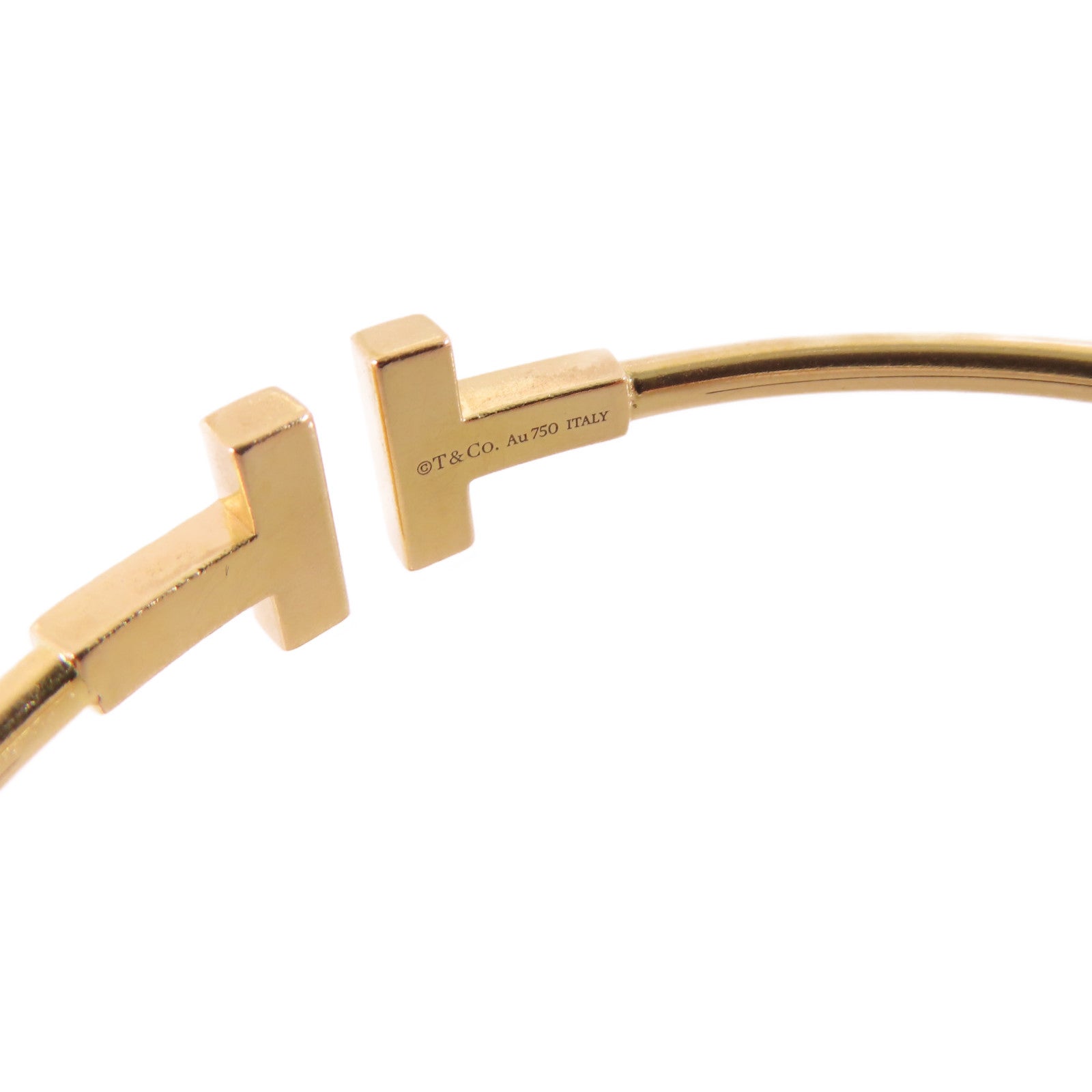 TIFFANY＆CO 18K玫瑰金/鑽石T Wire Diamond Bracelet手鏈