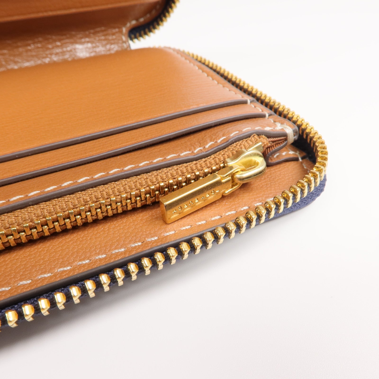 Tory Burch 牛皮皮革Zipper Long Wallet金扣長錢包