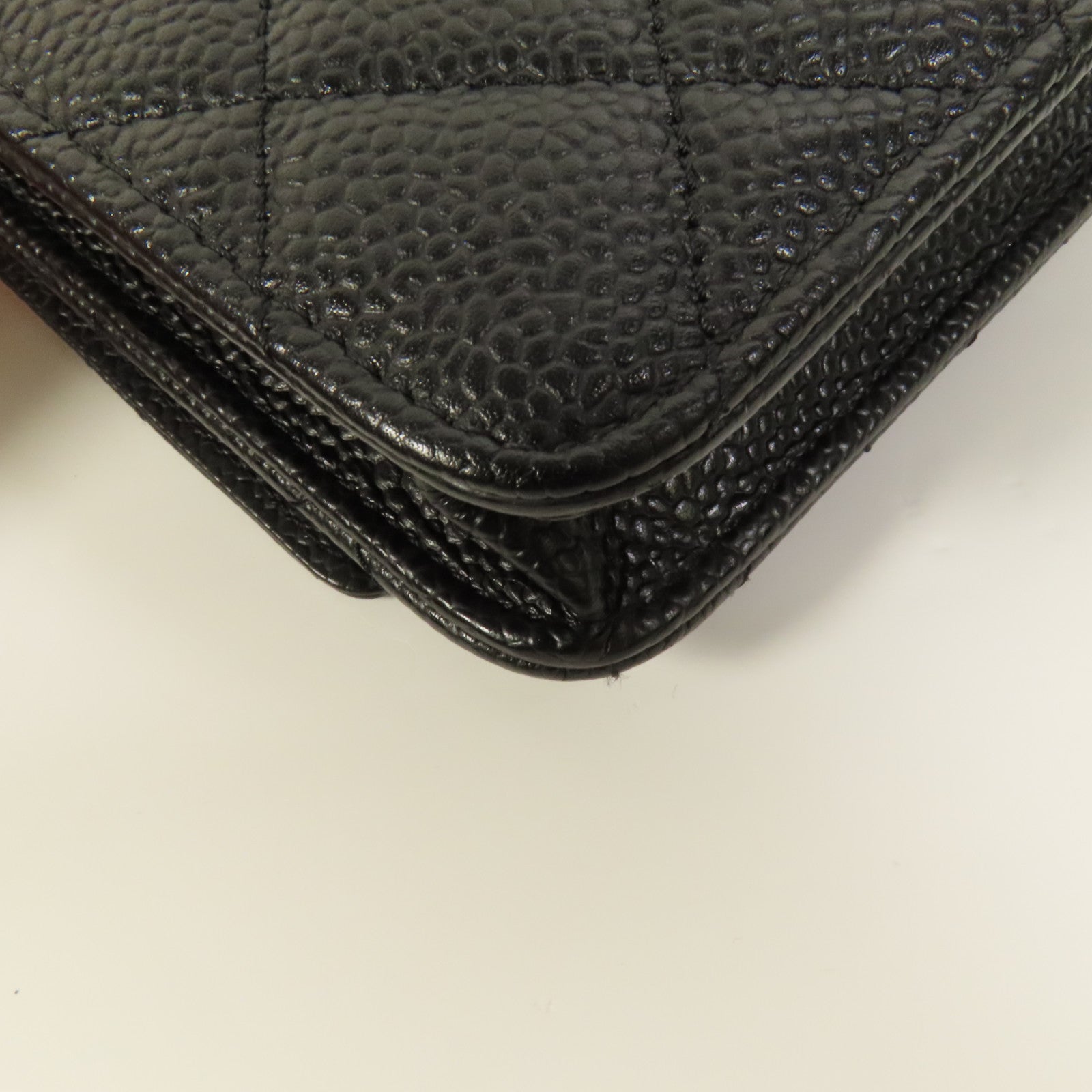 CHANEL 牛皮皮革WOC Wallet On Chain銀扣鏈帶肩背袋