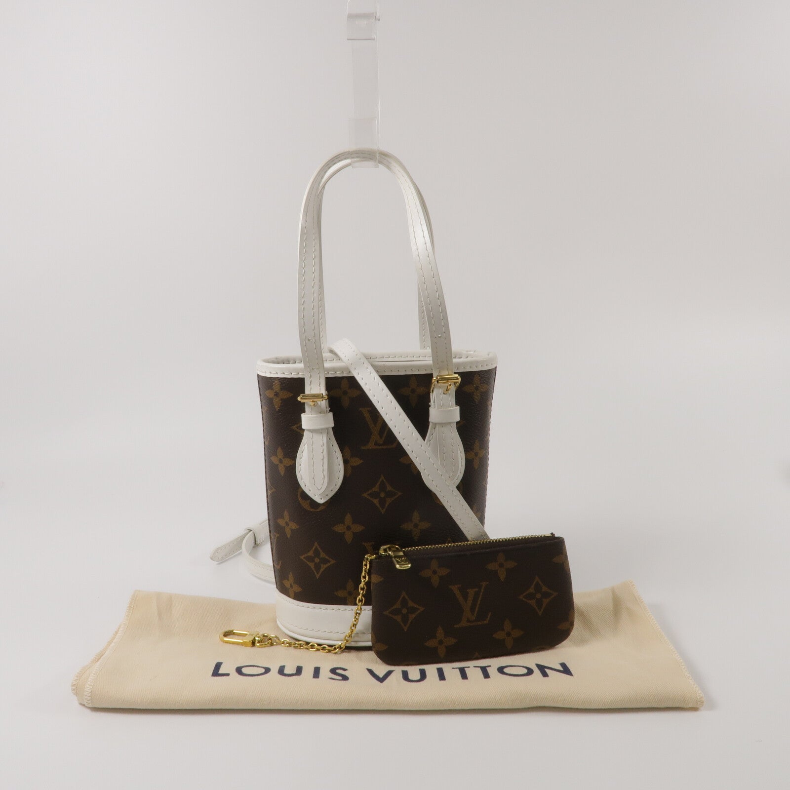 LOUIS VUITTON Monogram Nano Bucket手挽肩背兩用袋