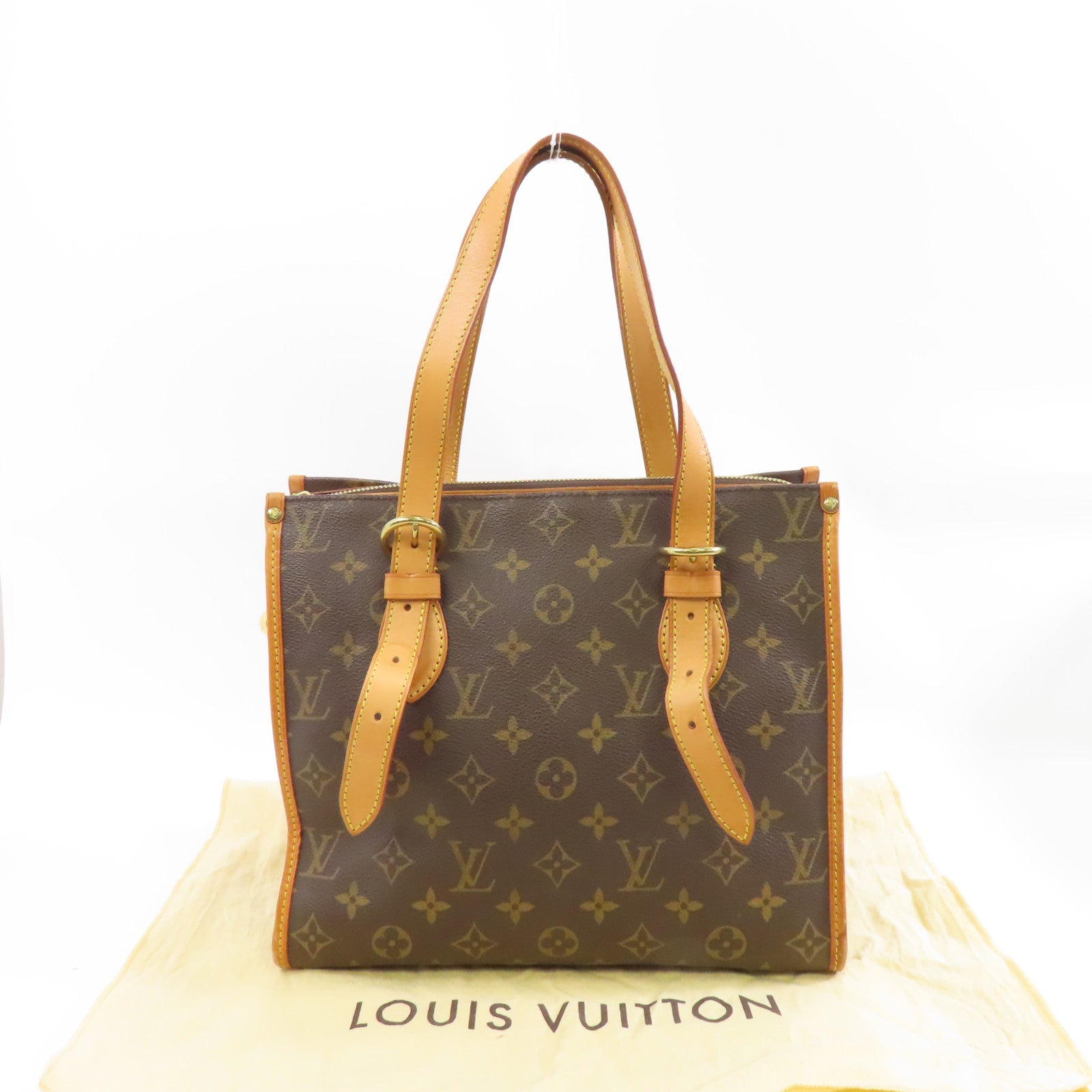 LOUIS VUITTON Monogram Popincourt Haut金扣肩背袋啡色