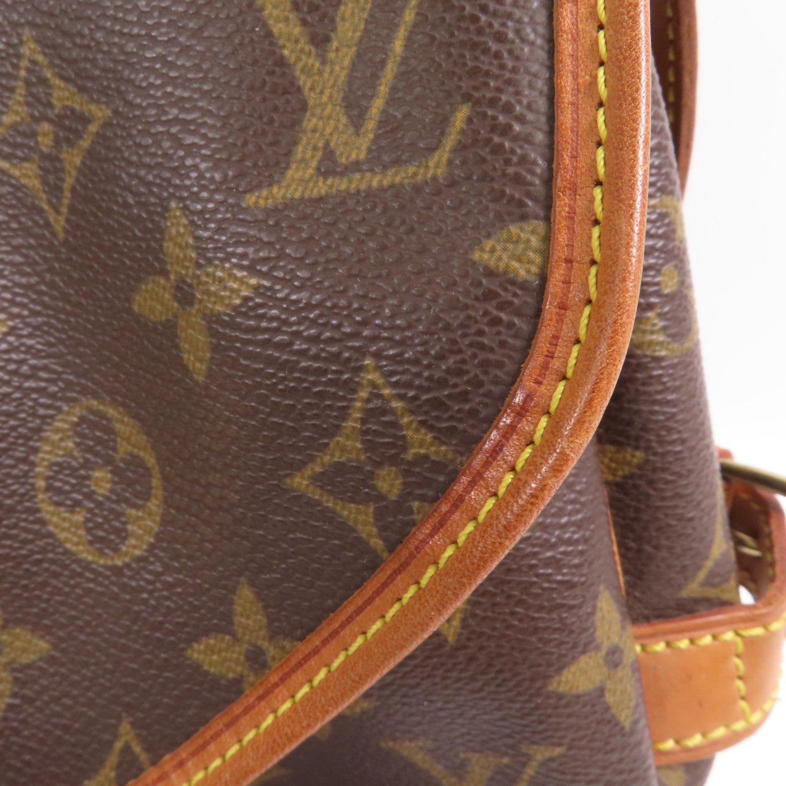 LOUIS VUITTON Monogram Saumur 30金扣肩背袋棕色