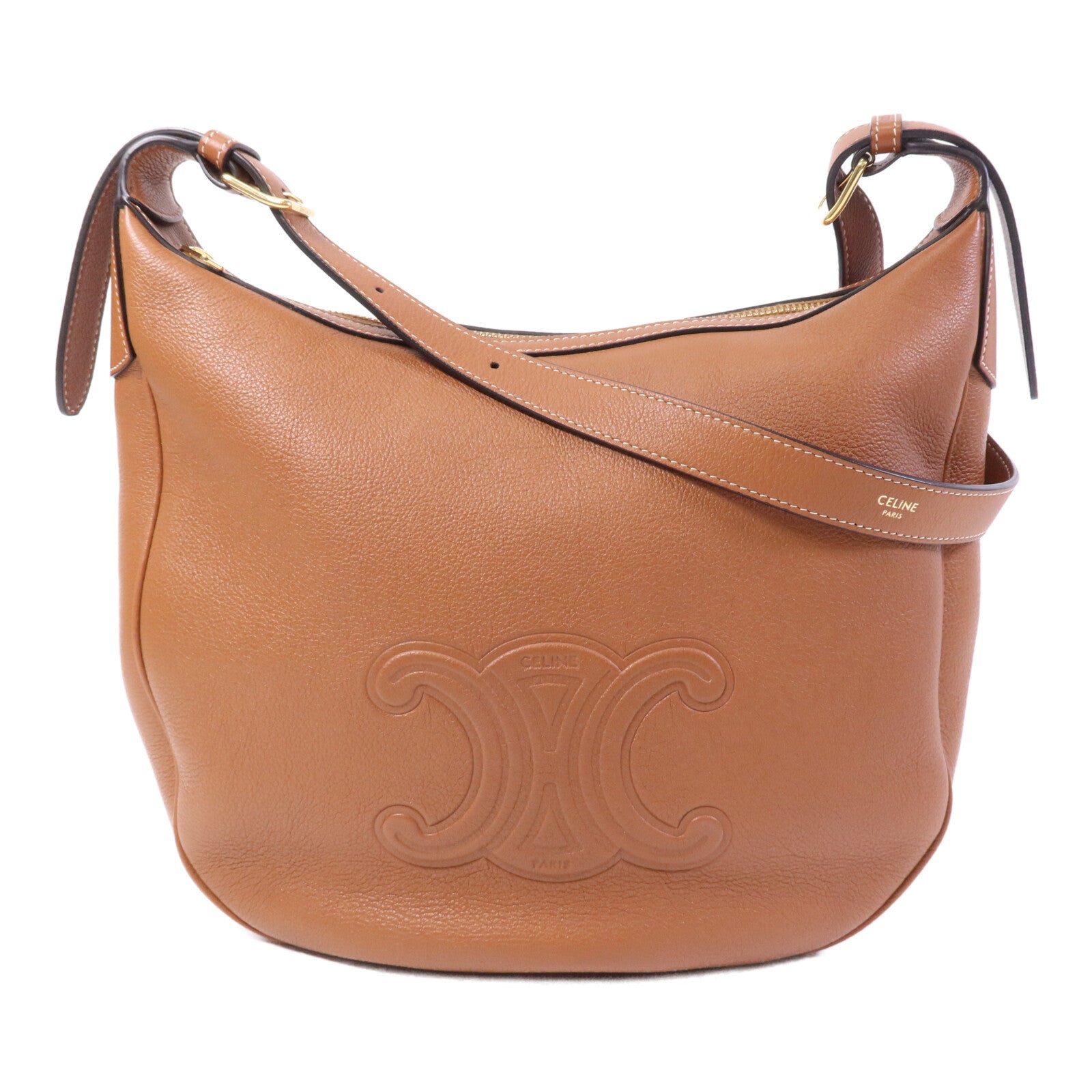 CELINE 牛皮皮革Heloise Bag金扣肩背袋