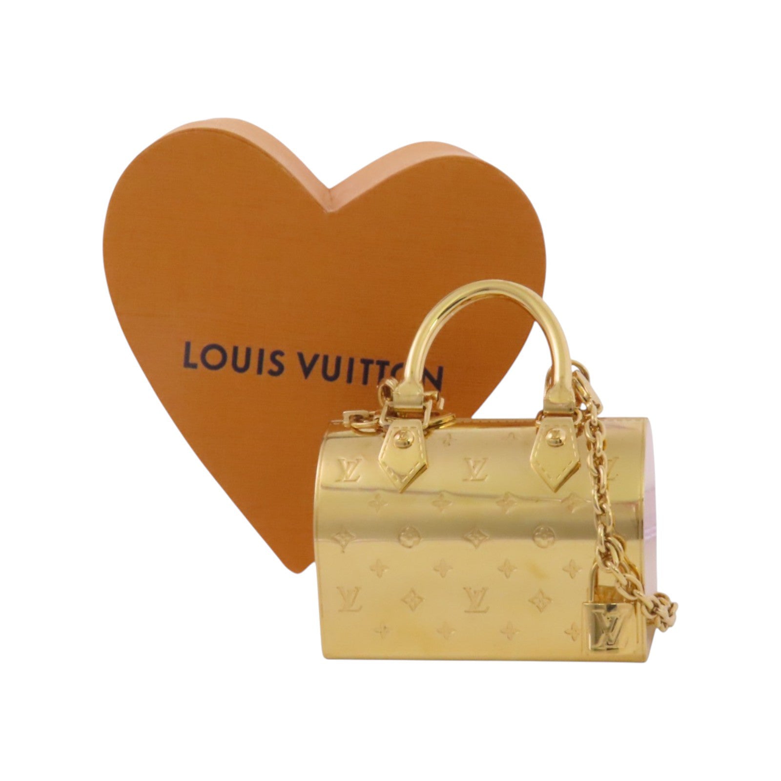 LOUIS VUITTON 金屬Speedy Charm Bag金扣鏈帶掛飾