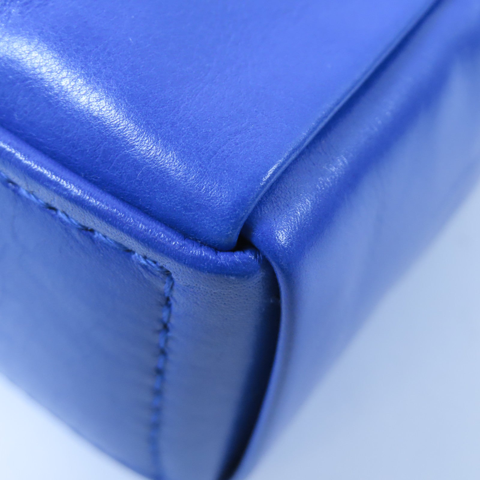 BOTTEGA VENETA 牛皮皮革Shoulder Bag銀扣肩背袋藍色