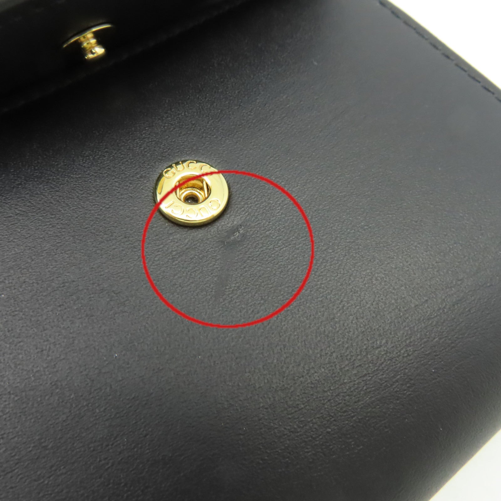 GUCCI 【激減優惠】牛皮皮革Short Wallet短錢包黑色