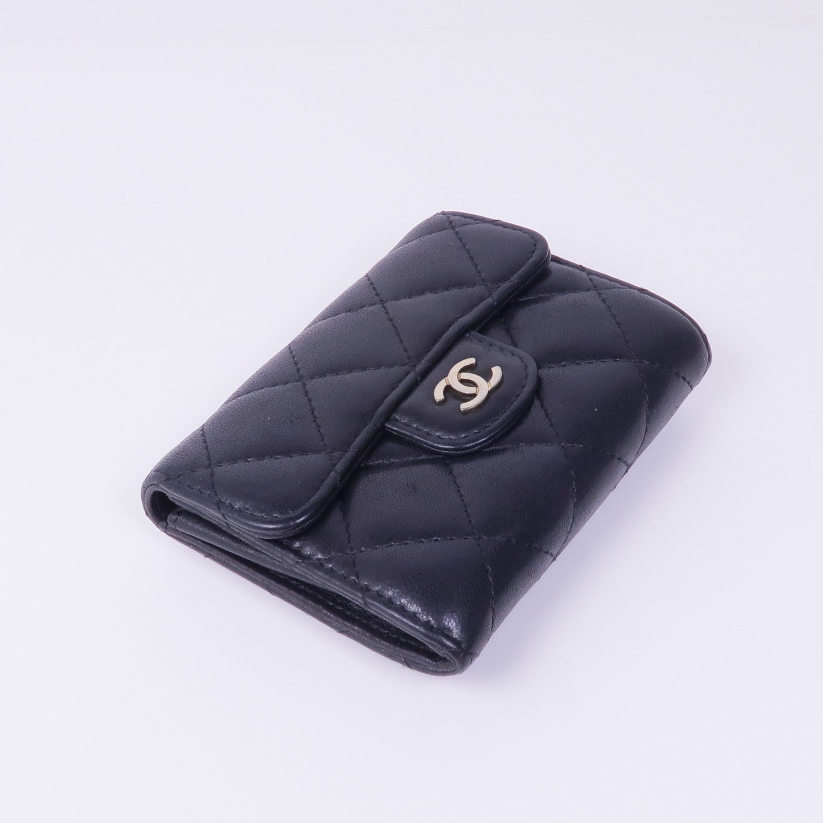 CHANEL 羊皮皮革Card Case金扣卡片套