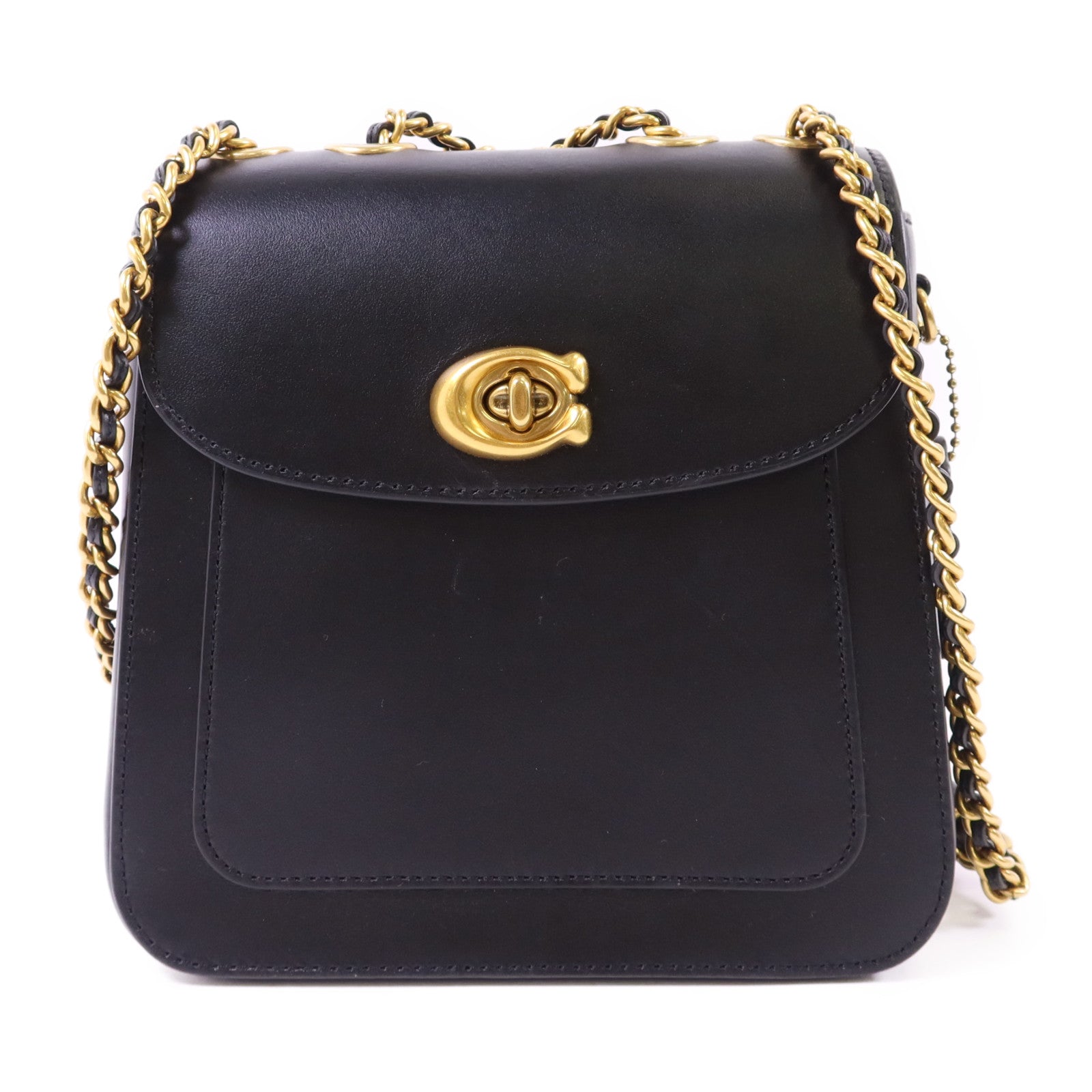 COACH 牛皮皮革Backpack金扣背包