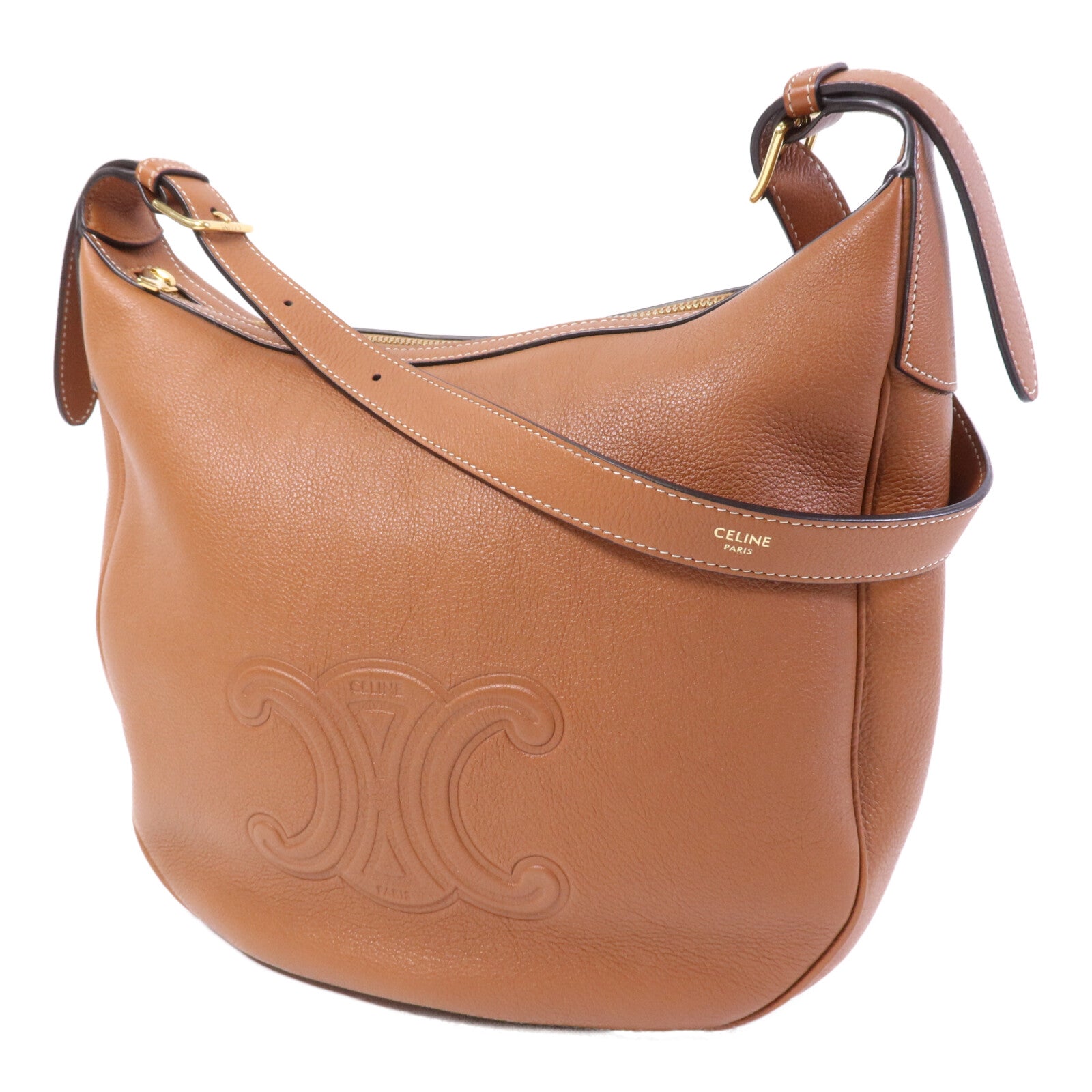 CELINE 牛皮皮革Heloise Bag金扣肩背袋