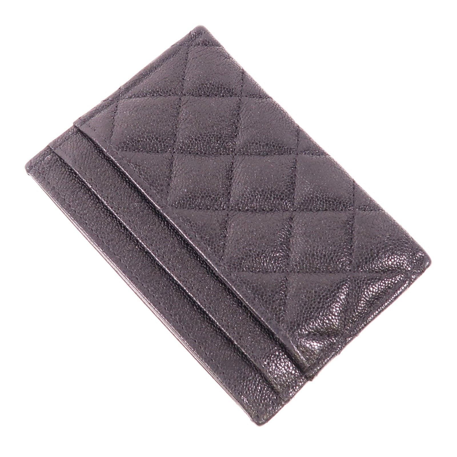 CHANEL 牛皮皮革Card Case銀扣卡片套