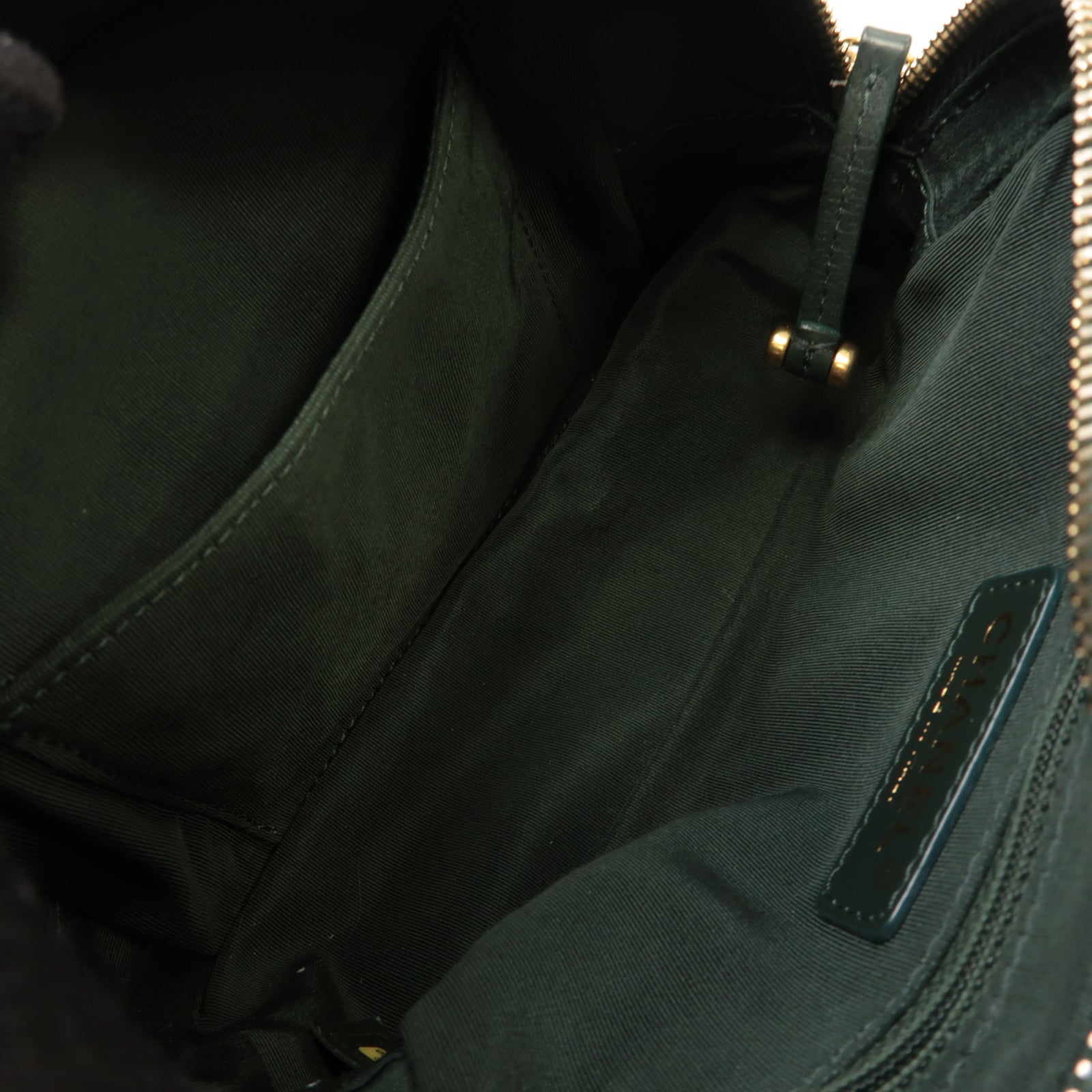CHANEL 【激減優惠】菱格牛皮皮革2way Shoulder Bag金扣手挽肩背兩用袋綠色