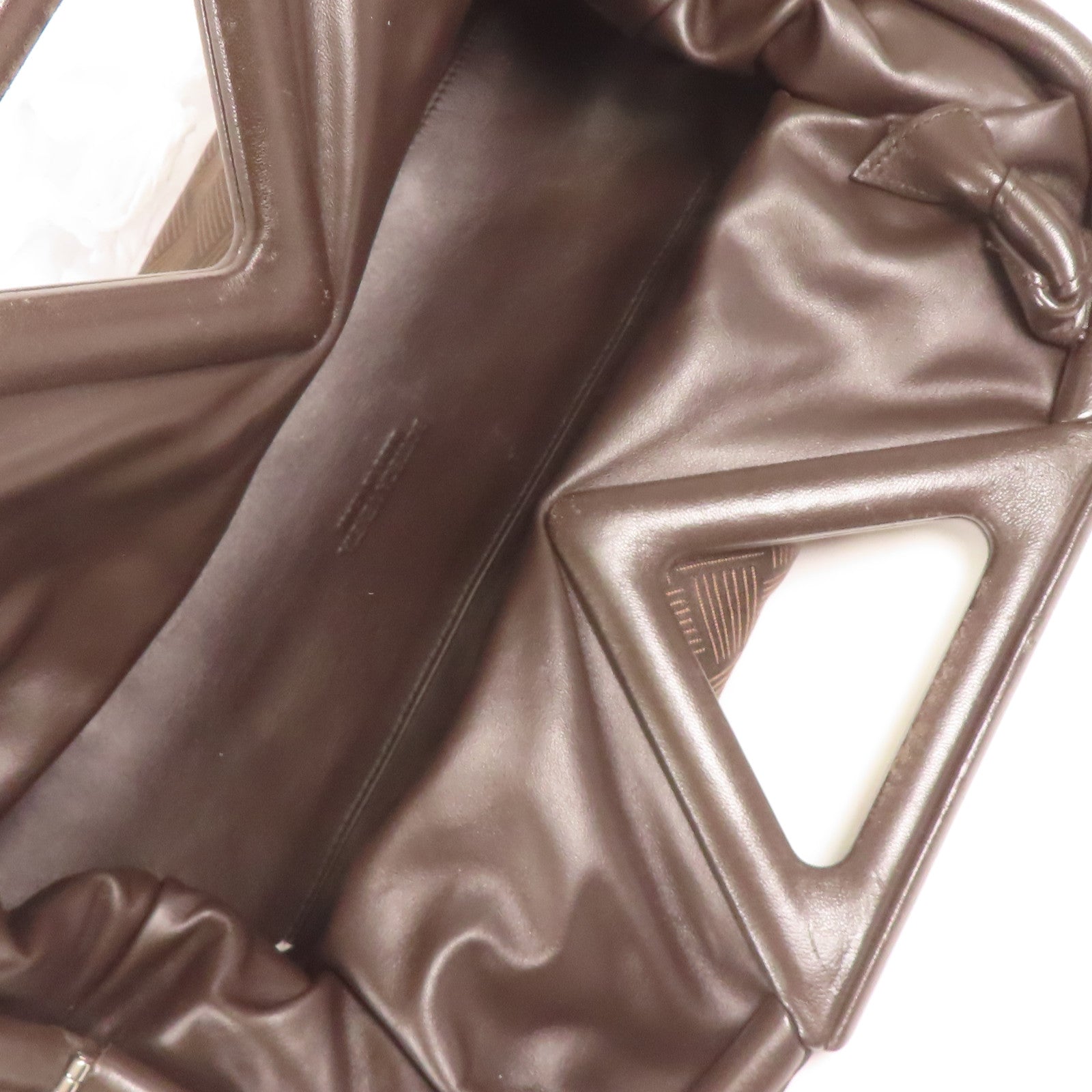 BOTTEGA VENETA BV Point Triangle Shoulder Bag 2 Way Bag Nylon/Leather Brown