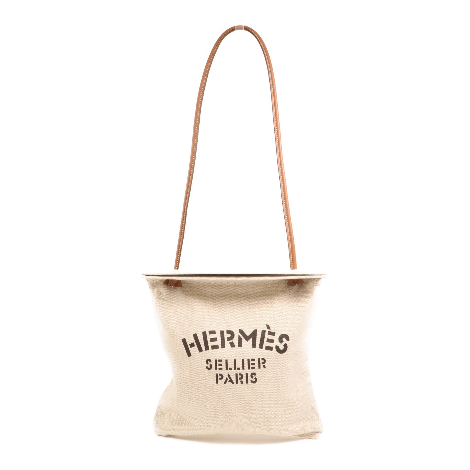 HERMES 帆布Aline PM銀扣肩背袋